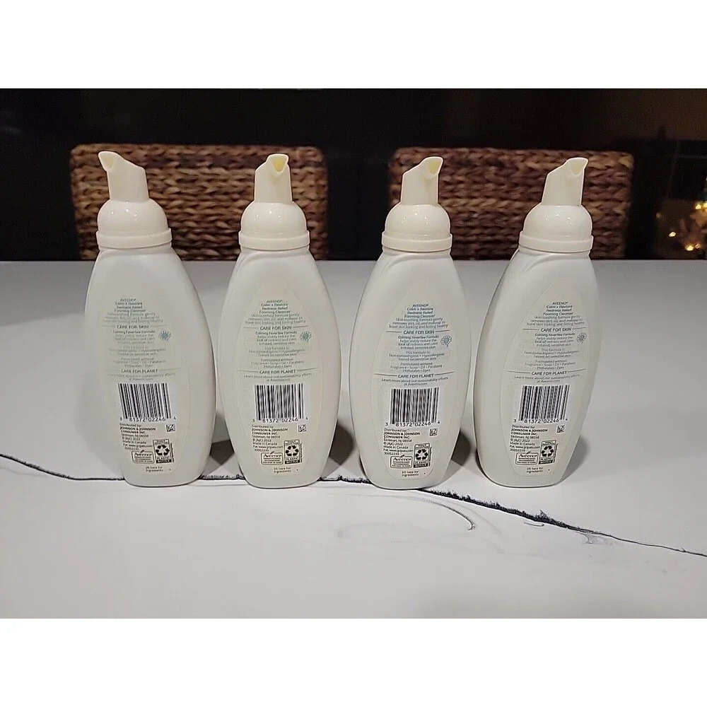 Aveeno Calm Restore Redness Relief Foaming Cleanser 6 Fl Oz Fragrance Free HB 4